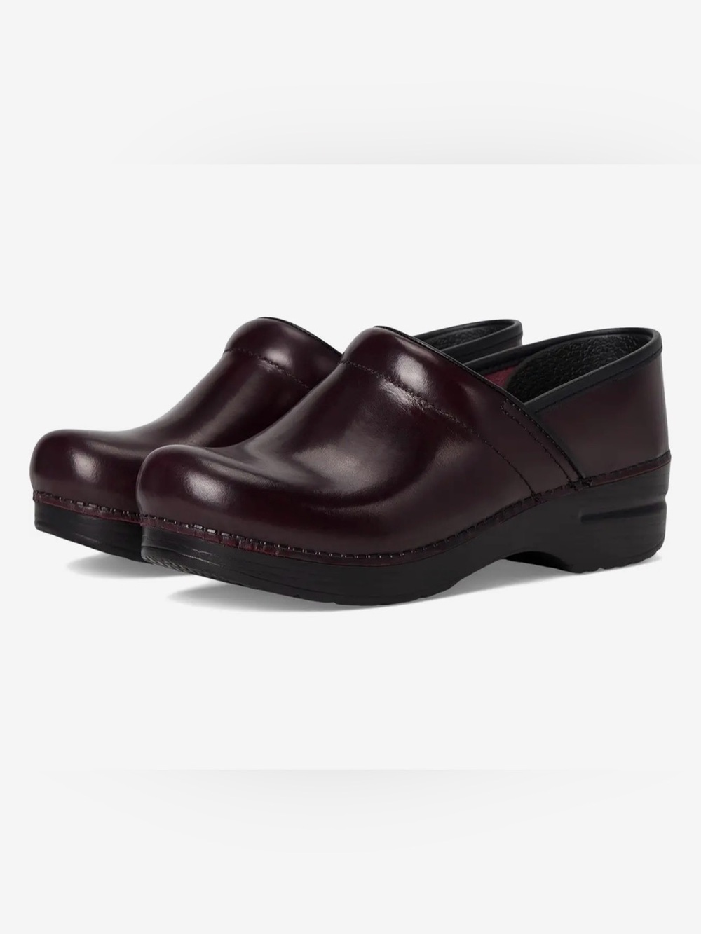 Dansko Women's Leather Clogs in Burgundy (EU 38 Narrow)